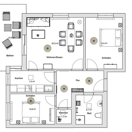 Pineapple - Zwinger I - 80qm - 1x Free Parking